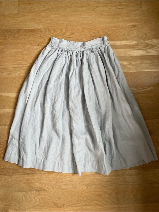notPERFECTLINEN Dresses & Skirts - notPERFECTLINEN Gathered Linen CITY flat front linen skirt - S